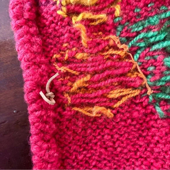 Vintage Express TRICOT Hand Knit Cat Wool Oversized Cardigan Sweater M/L - Picture 10 of 11